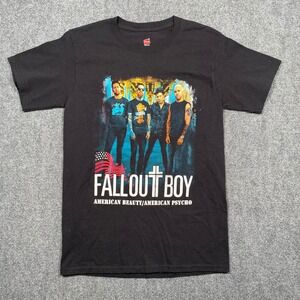 Fall Out Boy American Beauty American Psycho Weezer Mens Black Shirt Hanes Small